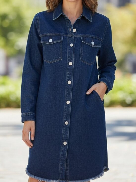 ASOS Dresses & Skirts - ASOS "The WhitePepper" Long Denim Jacket/Dress
